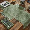 Basketweave Table Runner 54"L - Evergreen
