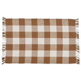 Wicklow Yarn Placemat-Brown And Cream