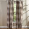 Wicklow Lined Panel Pair. 84" L-Brown And Cream