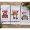 I'll Put A Bug In Santa's Ear Embroidered Dishtowel