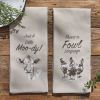 Fluent In Fowl Language Embroidered Dishtowel