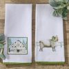 Christmas Barn Patch Dishtowel