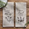 Just A Little Moo-Dy Embroidered Dishtowel