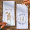 Cotton Tail With Carrots Dishtowel