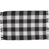 Wicklow Check Yarn Placemat - Black & Cream