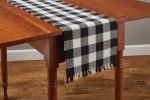 Wicklow Check Table Runner - 54"L - Black & Cream