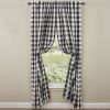 Wicklow Check Lined Panels - 84"L - Black & Cream