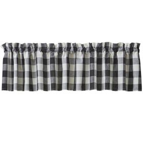 Wicklow Check Valance - Black & Cream