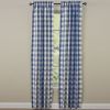 Wicklow Check Lined Panels - 84"L - China Blue