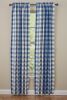 Wicklow Check Lined Panels - 84"L - China Blue