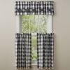 Wicklow Bear Applique Valance - Black & Cream