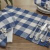 Wicklow Check Yarn Placemat - China Blue