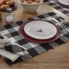 Wicklow Check Yarn Placemat - Black & Cream