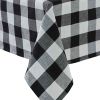 Wicklow Check Tablecloth - Black & Cream
