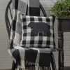 Wicklow Check Throw - Black & Cream