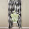Wicklow Check Lined Panels - 84"L - Black & Cream