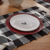 Wicklow Check Table Runner - 36"L - Black & Cream