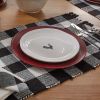 Wicklow Check Table Runner - 54"L - Black & Cream