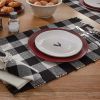 Wicklow Check Yarn Placemat - Black & Cream