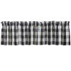 Wicklow Check Valance - Black & Cream