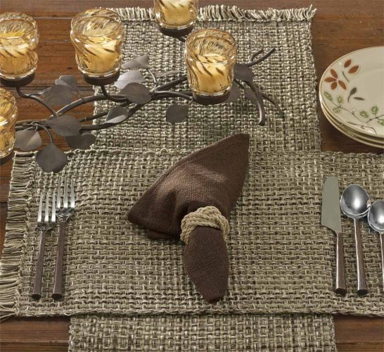 Tweed Table Runner - Espresso - 54"L