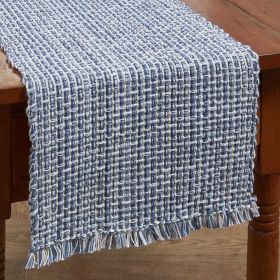 Tweed Table Runner - 36"L - Denim