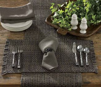 Tweed Table Runner - 36"L - Charcoal