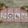 Tree And Wreath Embroidered Dishtowel