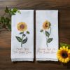 Always Look At The Sunny Side Embroidered Dishtowel