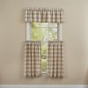 Wicklow Check Valance  - 14"L  - Natural