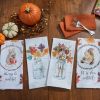 Harvest Home Mason Jar Leaves Dishtowel