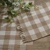 Wicklow Check Table Runner  - 36"L  - Natural