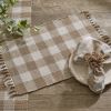 Wicklow Check Placemat  - Natural