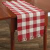 Wicklow Check Table Runner  - 36"L - Red&Cream