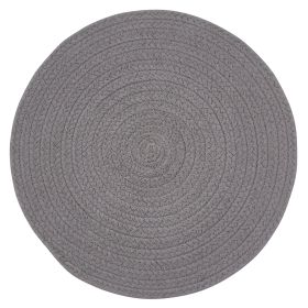 Essex  Round Placemat - Charcoal