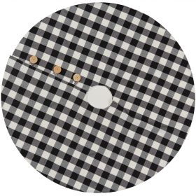 Wicklow Check Tree Skirt 52'  - Black & Cream
