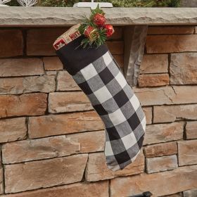 Wicklow Check Stocking  - Black & Cream