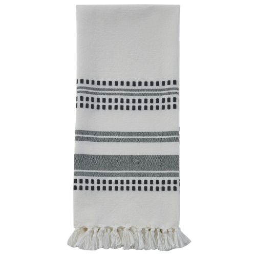 Kyla Woven Towel - Black