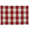 Wicklow Check Backed Placemat - Red & Cream