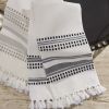 Kyla Woven Towel - Black