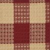 Wicklow Check Waffle Dishtowel - Garnet