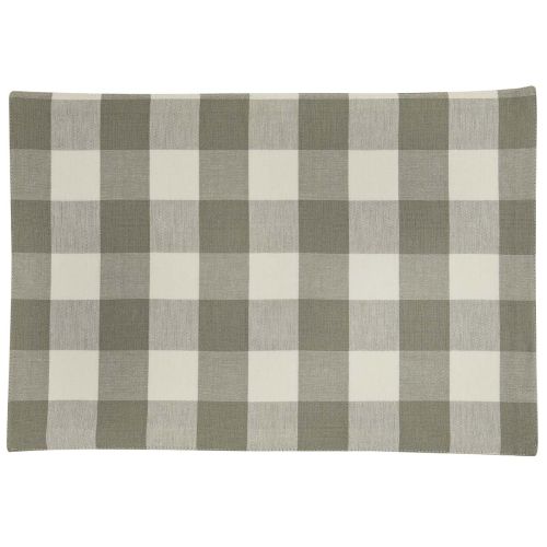 Wicklow Check Backed Placemat - Dove