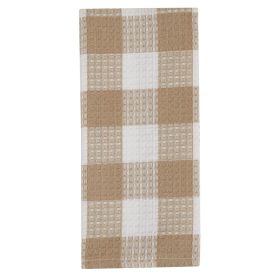 Wicklow Check Waffle Dishtowel - Natural