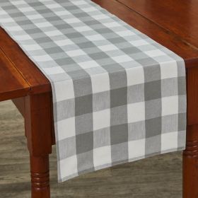 Wicklow Check Backed Table Runner 54"L - Dove