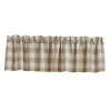 Wicklow Check Valance  - 14"L  - Natural