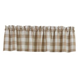 Wicklow Check Valance  - 14"L  - Natural