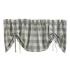 Wicklow Check Lined Farmhouse Valance - Dove