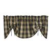 Wicklow Check Lined Farmhouse Valance - Black