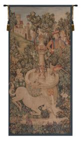 Portiere Licorne Fontaine French Tapestry