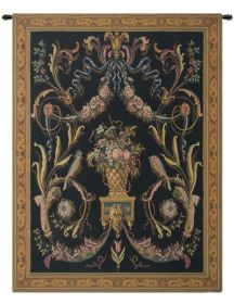 Birds Black Belgian Tapestry Wall Art